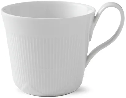 Royal Copenhagen Hvid Elements mugg med hög hank - 35 cl